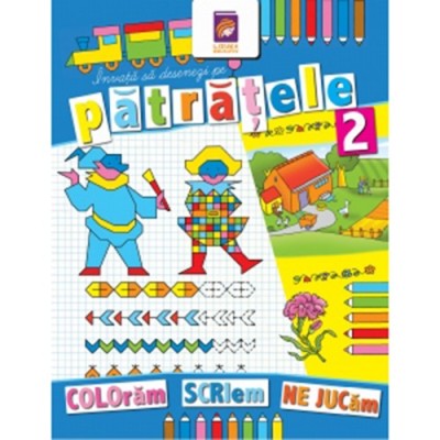 Invata sa desenezi pe patratele 2. Carte de colorat foto