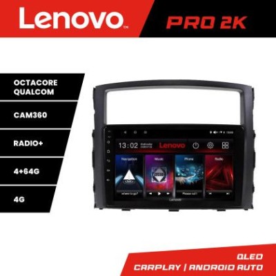 Navigatie Mitsubishi Pajero Lenovo Kit-452 8 core QLED 2K 4+64 360 Android Waze USB Navigatie Internet Youtube Radio CarStore Technology foto