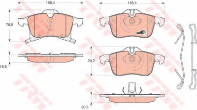 Set placute frana,frana disc OPEL ASTRA H Combi (L35) (2004 - 2016) TRW GDB1668 foto