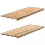 VidaXL Pervaz 2 buc lemn masiv de stejar netratat 110x40x2 cm