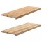 Gossi pervaz 2 buc lemn masiv de stejar netratat 110x40x2 cm