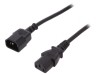 Cablu Alimentare IEC C13 la C14 1,8m Negru 10A 250V, Digitus