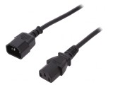 Cablu Alimentare IEC C13 la C14 1,8m Negru 10A 250V
