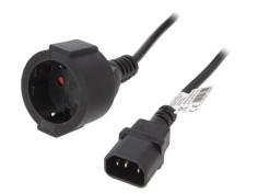 Cablu Alimentare 1m Negru 3x0,75mm2 CEE 7/3 la IEC C14