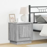 vidaXL Noptieră cu Lumini LED Gri Sonoma 44x34,5x45 cm