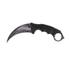 Cutit Karambit Purple Lightning, 18.5cm, ideallstore, Vanatoare, Pescuit, Camping, Anti-alunecare, Teaca Protectie