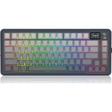 Tastatura gaming mecanica Bluetooth cu si fara fir Redragon Behemoth Pro neagra cu gri degrade iluminare RGB