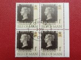 Isle of Man 1990 - primul timbru black penny, stampilata de 4