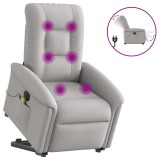 Cumpara ieftin Scaun electric pentru masaj picioare in picioare stofa gri nor