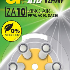 Baterie GP Batteries, aparat auditiv (ZA10) 1.45V zinc-aer, blister 6 buc.