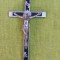 Vechi pandativ crucifix, alama argintata inceput de secol 20