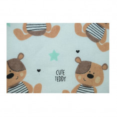 Finet colorat impermeabil pentru bebelusi 50 x 60 cm Cute Teddy FC1A, Multicolor foto