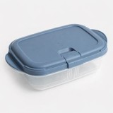 Caserola Plastică 1.1L Albastră cu Capac și Clip &ndash; Sigură și Funcțională, CMCLASS