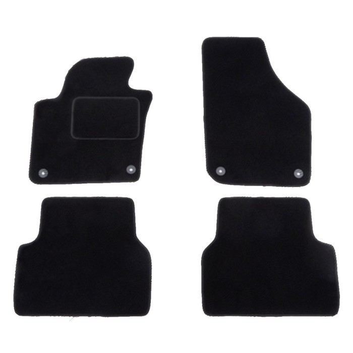 Set covorase auto mocheta Velor VW TIGUAN (5N), 09.2007-04.2011; TIGUAN (5N2), 04.2011-05.2016, negru,