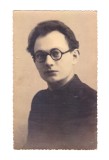Foto interbelica tip CP portret de tanar cu stampila de atelier Simleu Silvaniei