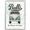 Placa metalica - Volkswagen Bulli - 10x14 cm