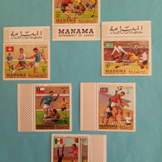 MANAMA, FOTBAL SUPRATIP. - SERIE COMPLETĂ MNH