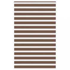 vidaXL Jaluzea tip zebra maro lățime țesătură 145,9 cm poliester