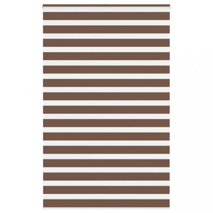 Jaluzea tip zebra maro lățime țesătură 145,9 cm poliester