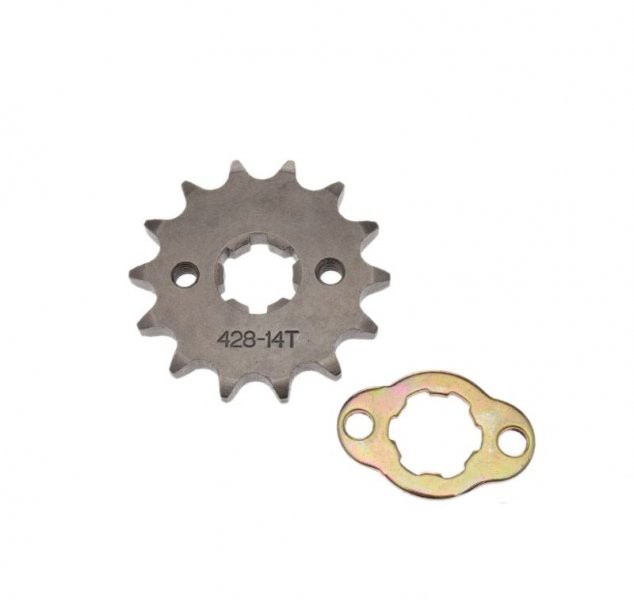 Pinion fata transmisie si siguranta 14 dinti, pas 428, Yamaha YBR 125 Cod Produs: MX_NEW YBR0228
