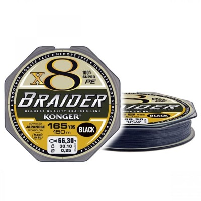 Fir Textil Konger Braider X8 Black 0.06mm, 4.9kg, 150m foto
