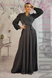 G818-1 Rochie eleganta cu material petrecut in fata