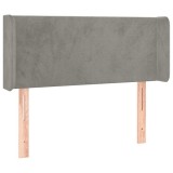 Cumpara ieftin Tablie de pat cu aripioare gri deschis 103x16x78/88 cm catifea