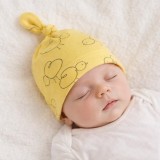 Caciulita galbena tip fes piticot pentru bebelusi (Marime Disponibila: 0-3 luni)