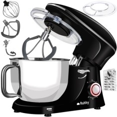 Robot de Bucătărie Planetar, 2200W, 6.2L, 6 Viteze + Puls, Sistem de Antrenare Metalic, cu Accesorii de Patiserie