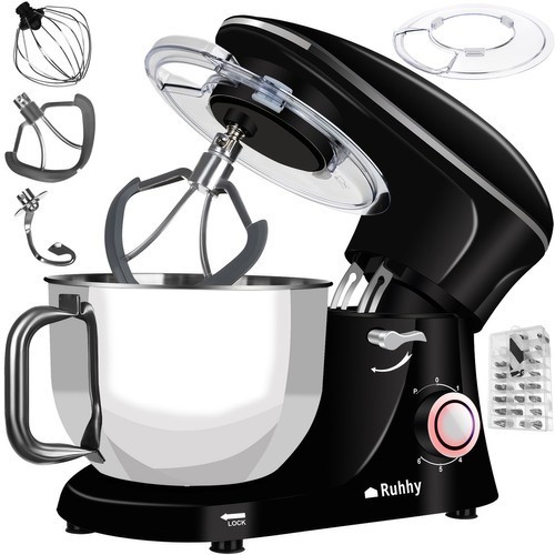 Robot de Bucătărie Planetar, 2200W, 6.2L, 6 Viteze + Puls, Sistem de Antrenare Metalic, cu Accesorii de Patiserie