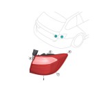Lampa spate BMW Seria 3 (F31), 08.2015-12.2019 Model COMBI, Estate, model : M-SPORT, partea dreapta, original, LED; fumuriu; exterior; marked BMW,