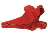 Bornă crocodil 20A roșie pentru cablu max. 25mm, 1,5kV