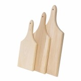 Set 3 bucati tocator cu maner din lemn de fag, grosime 20mm / EXT 6067
