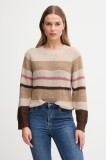 Pepe Jeans pulover din amestec de l&acirc;nă culoarea bej, PL7000046