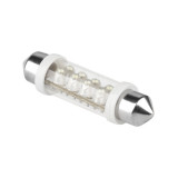 Bec auto 12V T10 42mm 8LED SV 8.5 lumina alba ZAR0078