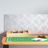 vidaXL Plăci Checker din Aluminiu 2 pcs Anti-Alunecare 50x25 cm