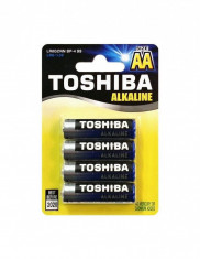 Baterie Toshiba Alkaline AA R6 1,5V alcalina 4 Baterii / set foto