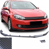Spoiler frontal lip performanta aspect carbon potrivit pentru VW Golf 6 5K1 2008-2012 Performance AutoTuning