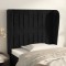 vidaXL Tăblie de pat cu aripioare, negru, 83x23x118/128 cm, catifea 3118226