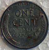 ONE CENT 1943(ABRAHAM LINCOLN ) OTEL PLACAT CU ZINC/2,7g/19,05mm., America de Nord