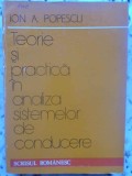 TEORIE SI PRACTICA IN ANALIZA SISTEMELOR DE CONDUCERE VOL.1 EVALUAREA SISTEMULUI-ION A. POPESCU-272972