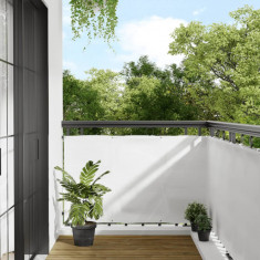 vidaXL Paravan de balcon, alb, 90x1000 cm, 100% poliester oxford