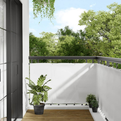 Paravan de balcon, alb, 90x1000 cm, 100% poliester oxford GartenMobel Dekor foto