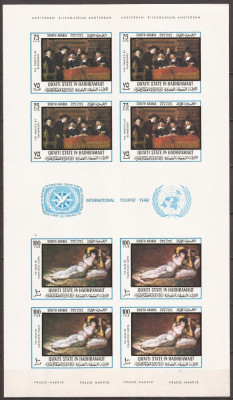 ADEN ( HADHRAMAUT ) 1967 PICTURA ( bloc nedantelat ) MNH foto