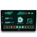 Navigatie Audi A4(B6 B7) Seat Exeo, Android 12, A-Octacore 4GB RAM + 64GB ROM, 9 Inch - AD-BGA9004+AD-BGRKIT425