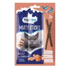 PreVital batoane din carne pentru pisici cu somon 15 g foto