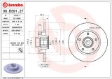 BREMBO 08.B391.27 PRIME LINE - With Bearing Kit Disc frana