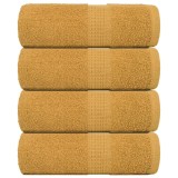 Cumpara ieftin Prosoape de baie, FROGN, 4 buc., aurii, 30x30 cm, 360 g/m&sup2;