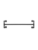 Cumpara ieftin Suport pentru haine montat pe perete, Songmics, Negru, HSR64BK, 110 x 30 x 29 cm