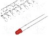 Dioda LED, 3mm, ro&amp;#351;ie, 0,8...5mcd, 2mA, 1,75...2,5V, KINGBRIGHT ELECTRONIC - L-934LID-TNR2.54